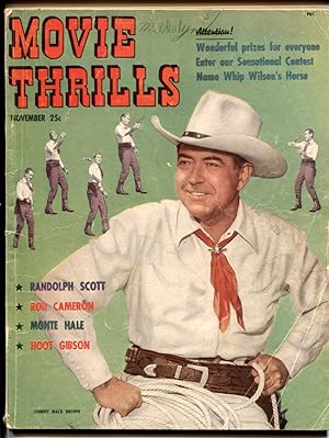 Movie Thrills Magazine November 1950 MONTE HALE RANDOLPH SCOTT
