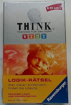 Bild des Verkufers fr Ravensburger 23294 - Think Kids Logik-Rtsel, Mitbringspiel fr 1 Spieler, ab 8-99 Jahren, kompaktes Format, Reisespiel, Rtselspa zum Verkauf von Berliner Bchertisch eG