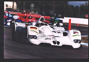 BMW V12 LMR Car #43 8 x 11 1/2 Autographed Color Photo-Color publicity photo-At speed on Sebring ...