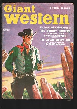 Imagen del vendedor de Giant Western 10/1951-Pulp thrills by Murray Leinster-Ernest Haycox-Walt Coburn-VG a la venta por DTA Collectibles