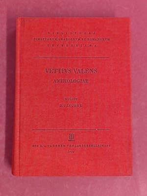 Bild des Verkufers fr Vettii Valentis Antiocheni Anthologiarum Libri Novem. Edidit David Pingree. Aus der Reihe "Bibliotheca scriptorum Graecorum et Romanorum Teubneriana". zum Verkauf von Wissenschaftliches Antiquariat Zorn