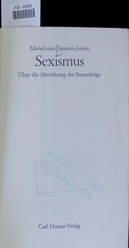 Bild des Verkufers fr Sexismus. zum Verkauf von Antiquariat Bookfarm