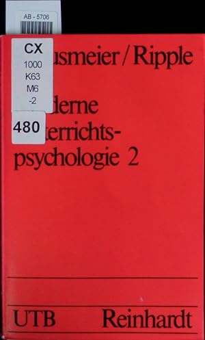 Seller image for Moderne Unterrichtspsychologie. 2. Bd for sale by Antiquariat Bookfarm