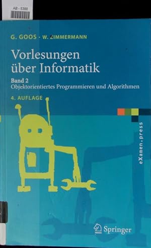 Imagen del vendedor de Vorlesungen ber Informatik. a la venta por Antiquariat Bookfarm