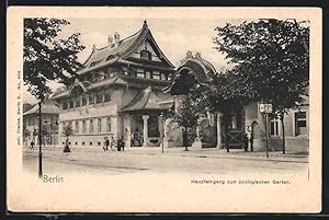 Ansichtskarte Berlin, Elefantentor, Haupteingang zum Zoologischen Garten