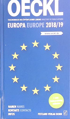 Bild des Verkufers fr Taschenbuch des ffentlichen Lebens - Europa 2018/2019 - Namen, Kontakte, Infos zum Verkauf von books4less (Versandantiquariat Petra Gros GmbH & Co. KG)