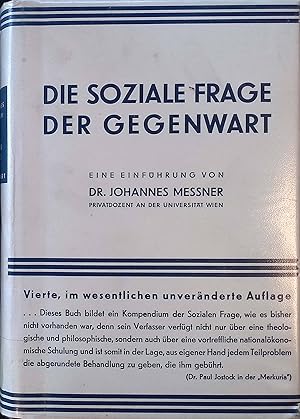 Bild des Verkufers fr Die soziale Frage der Gegenwart : Eine Einfhrung. zum Verkauf von books4less (Versandantiquariat Petra Gros GmbH & Co. KG)