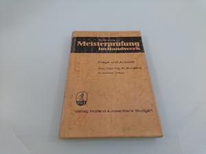 Vorbereitung zur Meisterprüfung im Handwerk