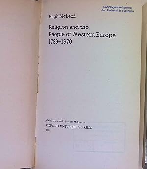 Seller image for Religion and the People of Western Europe 1789-1970. for sale by books4less (Versandantiquariat Petra Gros GmbH & Co. KG)