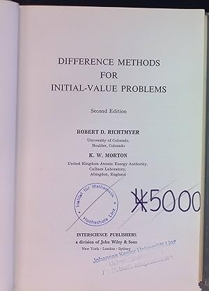 Seller image for Difference Methods For Initial-Value Problems Interscience Tracts in Pure and Applied Mathematics, no. 4 for sale by books4less (Versandantiquariat Petra Gros GmbH & Co. KG)