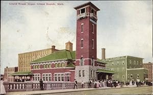 Ansichtskarte / Postkarte Grand Rapids Michigan USA, Grand Trunk Depot