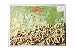Bild des Verkufers fr Reliefkarte Bayerisches Oberland 1 : 400.000 zum Verkauf von moluna