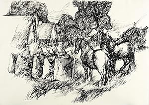 Image du vendeur pour Richter, Gerenot. Pferde und Loren (Glowe) mis en vente par GALERIE HIMMEL