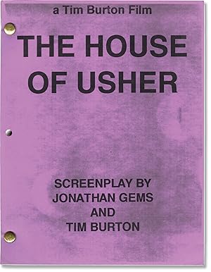 Bild des Verkufers fr House of Usher (Original screenplay for an unproduced film) zum Verkauf von Royal Books, Inc., ABAA