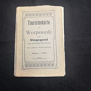 Touristenkarte von Worpswede und Umgegend (von Lilienthal bis Zeven). Maßstab 1 : 40 000.