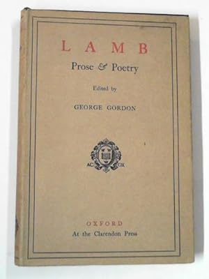 Bild des Verkufers fr Charles Lamb: prose and poetry zum Verkauf von Cotswold Internet Books