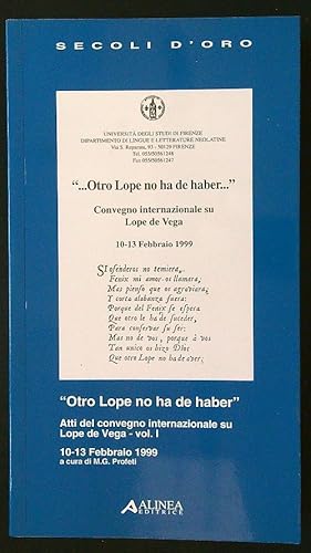 Bild des Verkufers fr Otro Lope no ha de haber'. vol.1 zum Verkauf von Librodifaccia