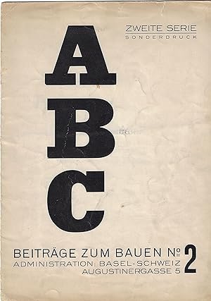 Bild des Verkufers fr ABC Beitrge zum Bauen n 2 - Zweite Serie Sonderdruck zum Verkauf von ART...on paper - 20th Century Art Books