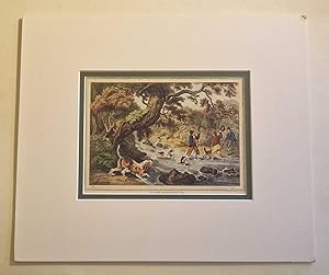 Seller image for Otter-Hunting Pl.2 - Mounted Hand-coloured Steel Engraving c.1930 for sale by Maynard & Bradley