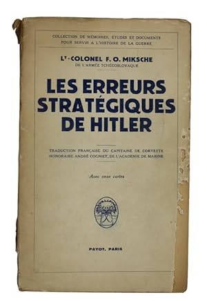 Seller image for Les erreurs strategiques de hitler for sale by Antiquates Ltd - ABA, ILAB