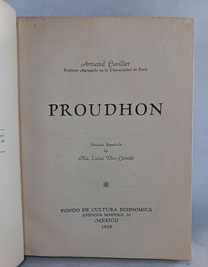 Proudhon - Primera edición en español