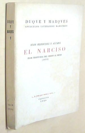 Bild des Verkufers fr El narciso. Flor traducida del Cefiso al Bertis (1618). DISPONEMOS DE 2 EJEMPLARES zum Verkauf von Librera La Candela