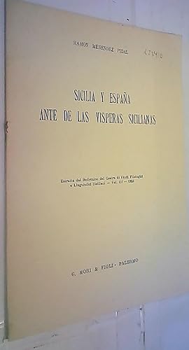 Imagen del vendedor de Sicilia y Espaa ante de las vsperas sicilianas. Separata a la venta por Librera La Candela