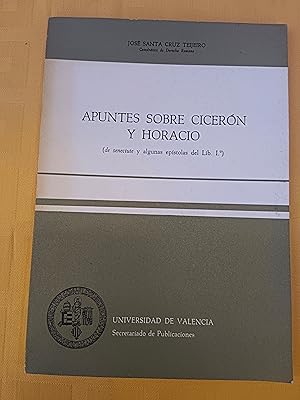 Imagen del vendedor de APUNTES SOBRE CICERON Y HORACIO (de senectute y algunas epistolas del Lib. I) a la venta por SUEOS DE PAN