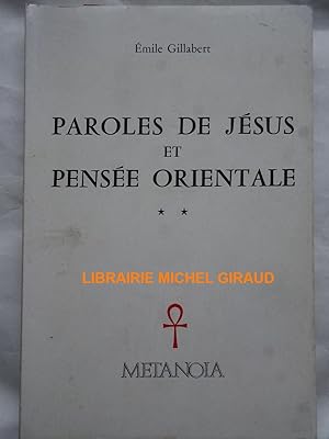 Paroles de Jésus et pensée orientale