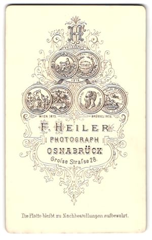 Immagine del venditore per Fotografie F. Heiler, Osnabrck, Grosse Str. 28, Monogramm des Fotografen ber gedruckten Mnzen venduto da Bartko-Reher