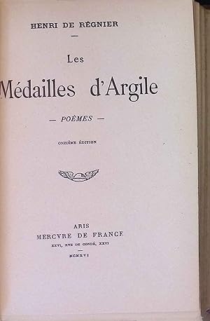 Bild des Verkufers fr Les Mdailles d'Argile: Pomes. zum Verkauf von books4less (Versandantiquariat Petra Gros GmbH & Co. KG)