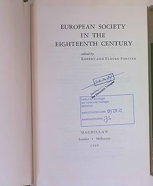 Bild des Verkufers fr European Society in the Eighteenth Century. zum Verkauf von books4less (Versandantiquariat Petra Gros GmbH & Co. KG)