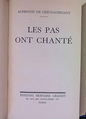 Imagen del vendedor de Les pas ont chant. a la venta por books4less (Versandantiquariat Petra Gros GmbH & Co. KG)