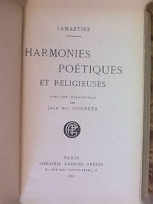 Image du vendeur pour Harmonies potiques et religieuses. mis en vente par books4less (Versandantiquariat Petra Gros GmbH & Co. KG)