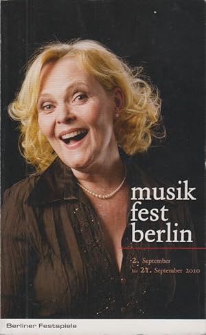 Bild des Verkufers fr Musikfest Berlin 10, 2. bis 21. September 2010. [Programmheft]. zum Verkauf von Fundus-Online GbR Borkert Schwarz Zerfa