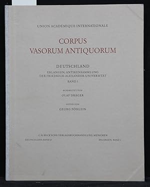 Bild des Verkufers fr Corpus Vasorum Antiquorum: Erlangen, Antikensammlung der Friedrich Alexander-Universitt, Band 1 (von 2). (= Corpus Vasorum Antiquorum. Deutschland, Fasz. 67). zum Verkauf von Antiquariat  Braun