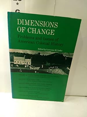 Bild des Verkufers fr Title: Dimensions of change Problems and issues of Americ zum Verkauf von WeBuyBooks