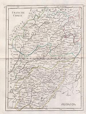 Bild des Verkufers fr Franche comte" - Franche Comte France Frankreich carte Besancon Karte map zum Verkauf von Antiquariat Steffen Vlkel GmbH