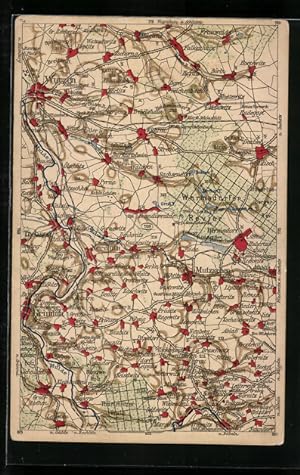 Ansichtskarte Mutzschen, Landkarte von Deutschland