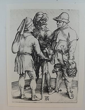 Seller image for Kupfertiefdruck v. 1918. Drei Bauern im Gesprch. for sale by ANTIQUARIAT Franke BRUDDENBOOKS