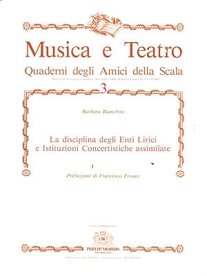 Bild des Verkufers fr Musica e Teatro n. 3 - Novembre 1986 zum Verkauf von Librodifaccia