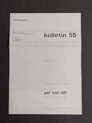Art & Project Bulletin nr. 55- Ger van Elk - About the reality of G. Morandi