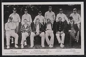 Ansichtskarte Nottinghamshire, Die Spieler der Cricket Mannschaft aus Nottinghamshire