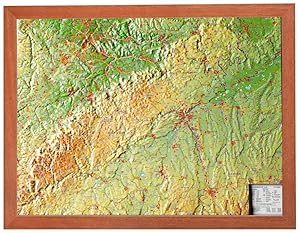 Bild des Verkufers fr Relief Schwaebische Alb 1:430.000 mit Holzrahmen zum Verkauf von moluna