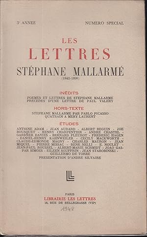 Image du vendeur pour Les lettres de Stphane Mallarm, 1842 - 1898. 3e Anne, numro spcial. Posie - philosophie - Littrature - critique Tome III mis en vente par PRISCA