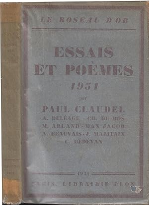Seller image for ESSAIS ET POEMES 1931 for sale by PRISCA