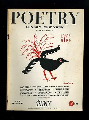 Imagen del vendedor de POETRY (LONDON - NEW YORK) - Vol. 1, No. 1 - March-April 1956 - DYLAN THOMAS, E. E. CUMMINGS, WILLIAM EMPSON, MARAIANNE MOORE et al a la venta por Orlando Booksellers