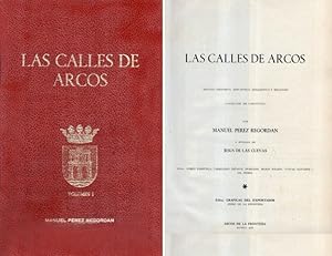 Image du vendeur pour LAS CALLES DE ARCOS. ESTUDIO HISTORICO, ANECDOTICO, ESTADISTICO Y RELIGIOSO mis en vente par Librera Raimundo