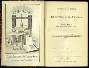 Beschreibender Katalog des Bibliographischen Museums.