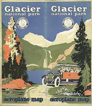 Seller image for Glacier National Park, With Aeroplane Map for sale by Lincbook